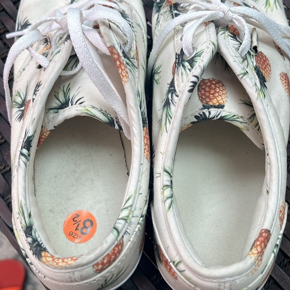 Womens VANS Era Pineapple Ivory Skateboarding Low Top Sneakers Shoes Size 8.5 - Picture 7 of 11